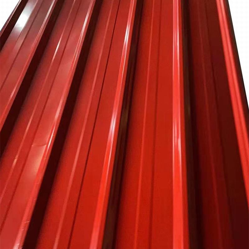 Chine 
                                 Tôle de toit ondulé galvanisé recouvert de couleur du métal Calamina tôle de toit de zinc pour les matériaux de construction                             fournisseur