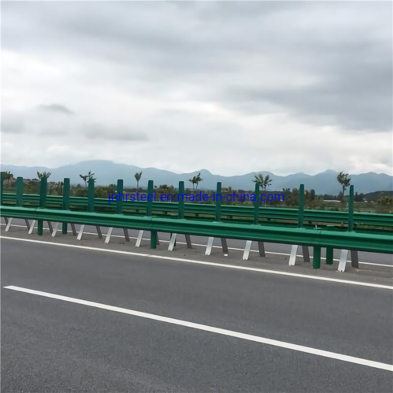 Color Painting Galvanized Carbon Steel Highway Guardrail Column