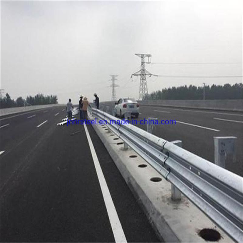 Steel Anti-Collision Waveform Guardrail for W Beam Used for Highway, Flexible Hot DIP Galvanized Guardrail