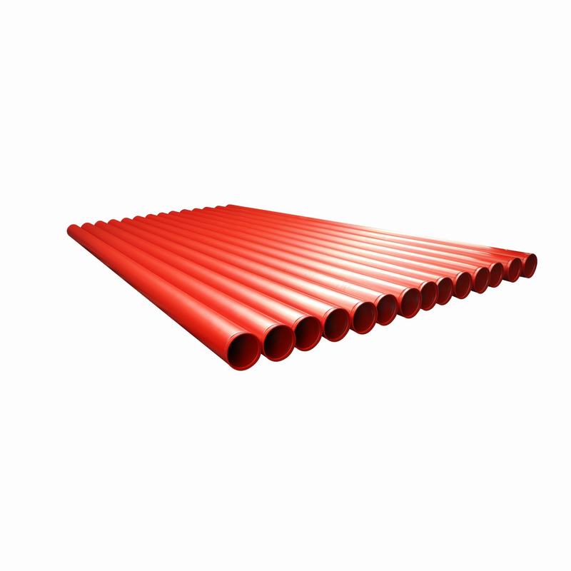 Outside Galvanized Lined Red Plastic Coated Composite Steel Tube Pipe for Supply Water and Fire