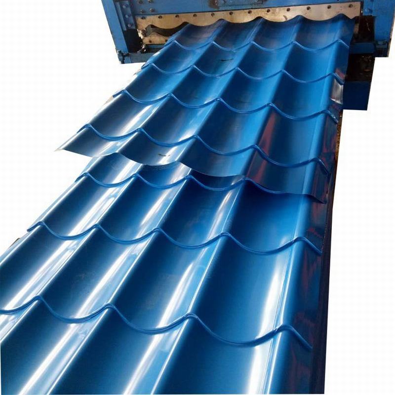 Chine 
                                 PPGI acier ondulé / métal / fer tôle de toit couleur Ral/30 jauge en acier ondulé tôle de toit                             fournisseur