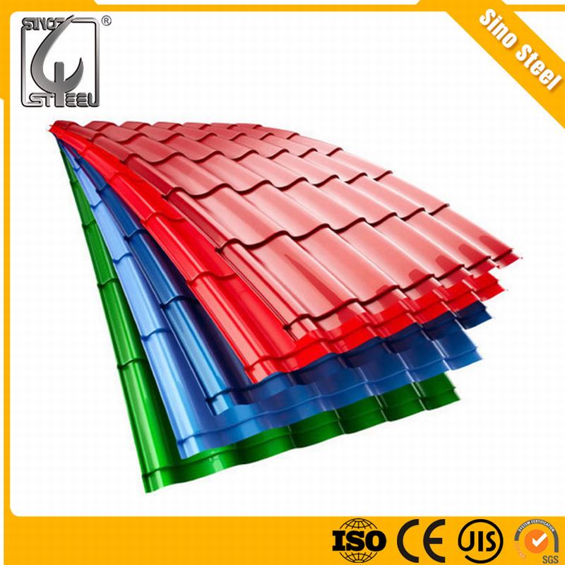 Building Material Bwg34 PPGI Color Coated Prepainted Corrugated Sheet Roofing Sheet