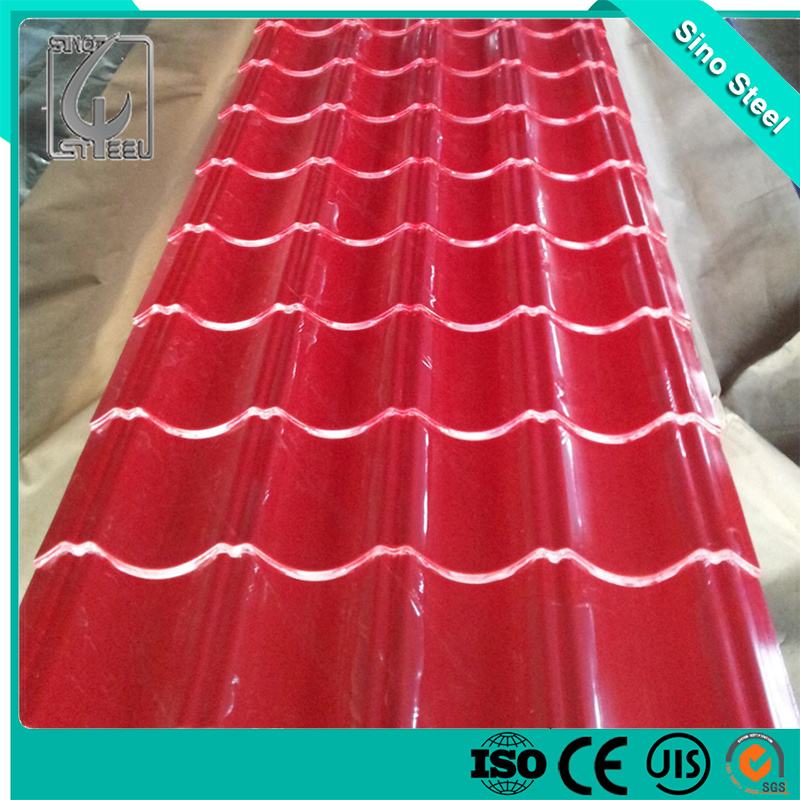 Building Material Bwg34 PPGI Color Coated Prepainted Steel Metal Roof Sheet Corrugated Sheet Roofing Sheet