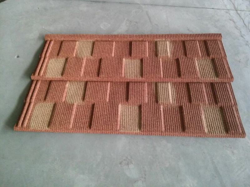 Building Material 0.3-0.5mm Color Stone Roofing Tile with Factory Price
