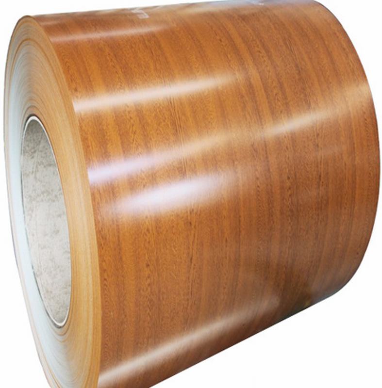 Galvanized PPGI PPGL Wood Paint Surface Color Coated Steel Coil ASTM AISI