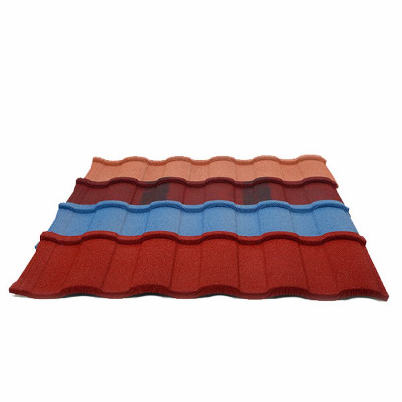 High Quality Construction Material Roofing Sheet Roman Tile Color Stone Coated Aluzinc Metal Roof Tiles
