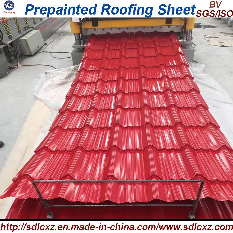 0.16-1.2mm Prepainted Corrugated Building Material Galvanized Steel Roofing Sheet