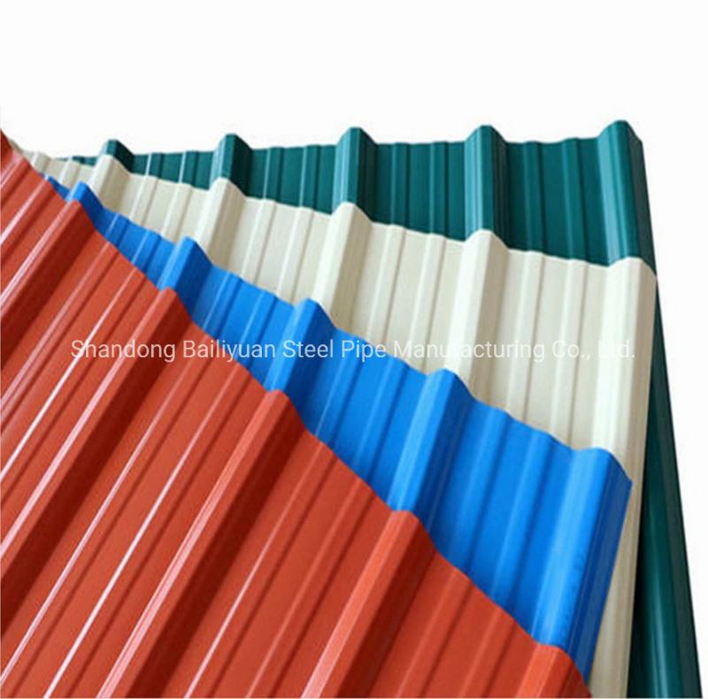 Hot Dipped Galvanized Colour Coated Corrugated Steel Roofing Sheet Metal Galvanized Building Material Sheet