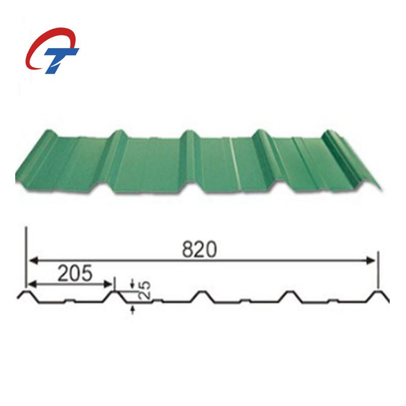 0.38mm Thickness PPGI Galvanized Color Coated Corrugated Steel Wave Type Sheets