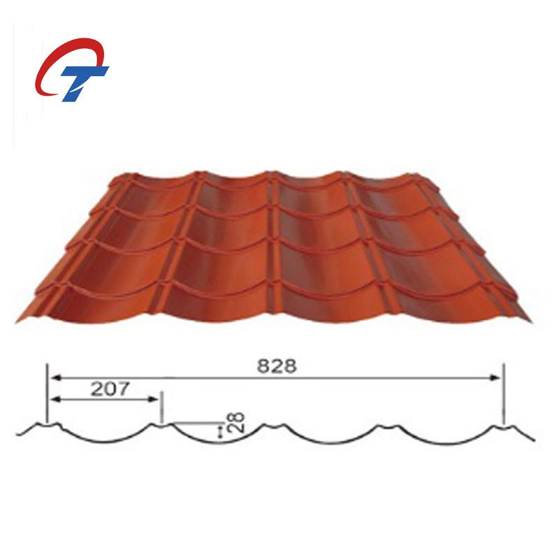 Ral Color Custom Wave Type Corrugated Steel Sheets Roof Tile