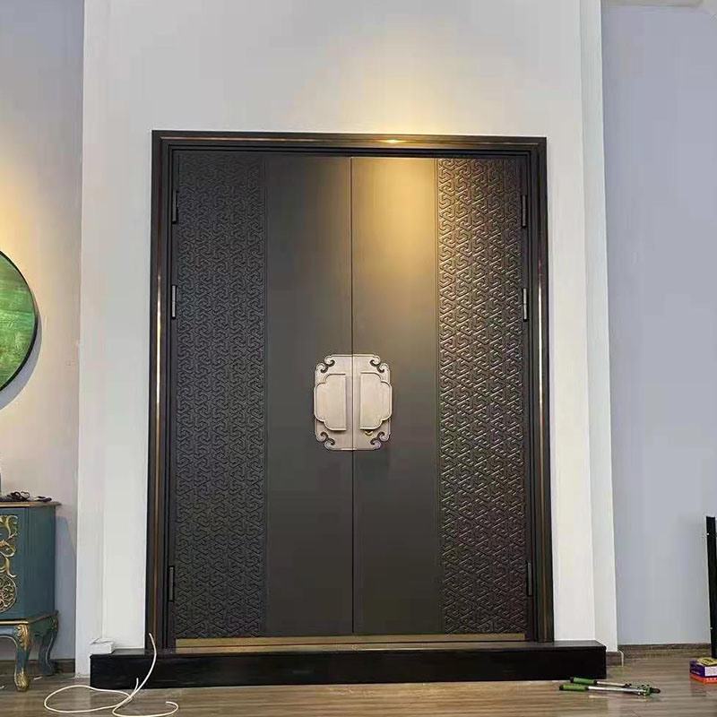 
                                 Un design moderne de gaufrage personnalisé Intérieur Chambre porte à porte en acier laminés à froid                            