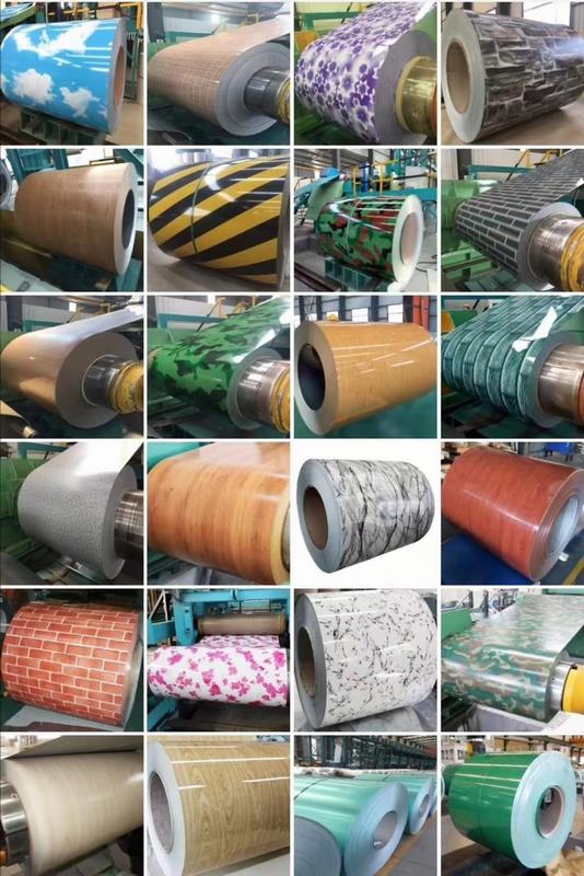 
                                 Los materiales de construcción de la bobina de acero con recubrimiento de color Prepainted bobinas de acero galvanizado PPGI                            